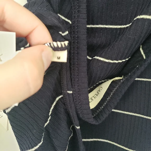 Capulet Buona Scoop Back Bodysuit in Navy Stripe - Picture 11 of 11